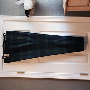 Womens slim fit plaid Dark green &bNavy ankle pant size 16
